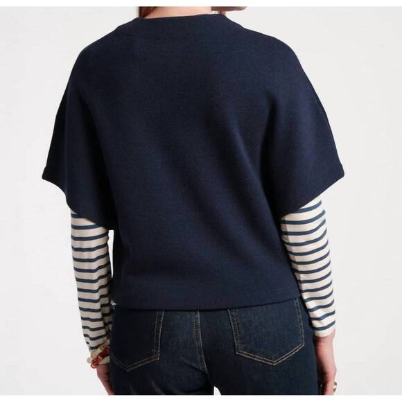 NEW FRANCES VALENTINE carnegie shrug in navy - Picture 5 of 7